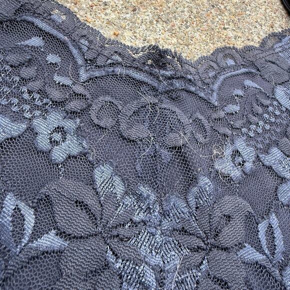 Y2K Studio Y lace trim cami camisole tank navy blue stretch SMALL coquette - Picture 4 of 7